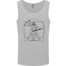 Old Rocker Vitruvian Guitarist Funny Guitar Mens Vest Tank Top Sports Grey