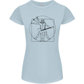 Old Rocker Vitruvian Guitarist Funny Guitar Womens Petite Cut T-Shirt Light Blue