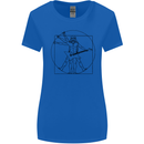 Old Rocker Vitruvian Guitarist Funny Guitar Womens Wider Cut T-Shirt Royal Blue