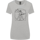 Old Rocker Vitruvian Guitarist Funny Guitar Womens Wider Cut T-Shirt Sports Grey