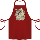 Old Sailor Octopus White Shark Captain Cotton Apron 100% Organic Maroon