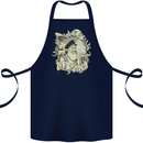 Old Sailor Octopus White Shark Captain Cotton Apron 100% Organic Navy Blue