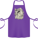 Old Sailor Octopus White Shark Captain Cotton Apron 100% Organic Purple