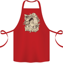 Old Sailor Octopus White Shark Captain Cotton Apron 100% Organic Red