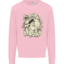 Old Sailor Octopus White Shark Captain Kids Sweatshirt Jumper Light Pink