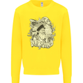 Old Sailor Octopus White Shark Captain Kids Sweatshirt Jumper Yellow