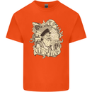 Old Sailor Octopus White Shark Captain Kids T-Shirt Childrens Orange