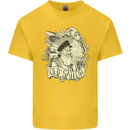 Old Sailor Octopus White Shark Captain Kids T-Shirt Childrens Yellow