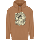 Old Sailor Octopus White Shark Captain Mens 80% Cotton Hoodie Caramel Latte