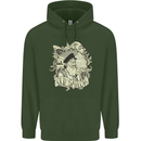 Old Sailor Octopus White Shark Captain Mens 80% Cotton Hoodie Forest Green