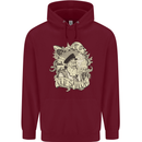 Old Sailor Octopus White Shark Captain Mens 80% Cotton Hoodie Maroon