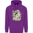 Old Sailor Octopus White Shark Captain Mens 80% Cotton Hoodie Purple