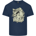 Old Sailor Octopus White Shark Captain Mens Cotton T-Shirt Tee Top Navy Blue