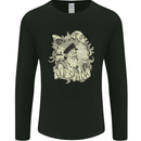 Old Sailor Octopus White Shark Captain Mens Long Sleeve T-Shirt Black