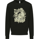 Old Sailor Octopus White Shark Captain Mens Sweatshirt Jumper Black