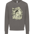 Old Sailor Octopus White Shark Captain Mens Sweatshirt Jumper Charcoal