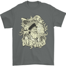 Old Sailor Octopus White Shark Captain Mens T-Shirt 100% Cotton Charcoal