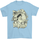 Old Sailor Octopus White Shark Captain Mens T-Shirt 100% Cotton Light Blue