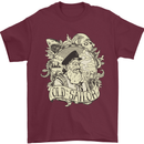 Old Sailor Octopus White Shark Captain Mens T-Shirt 100% Cotton Maroon
