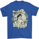 Old Sailor Octopus White Shark Captain Mens T-Shirt 100% Cotton Royal Blue