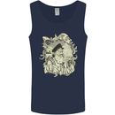Old Sailor Octopus White Shark Captain Mens Vest Tank Top Navy Blue