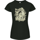 Old Sailor Octopus White Shark Captain Womens Petite Cut T-Shirt Black