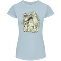 Old Sailor Octopus White Shark Captain Womens Petite Cut T-Shirt Light Blue