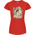 Old Sailor Octopus White Shark Captain Womens Petite Cut T-Shirt Red