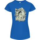 Old Sailor Octopus White Shark Captain Womens Petite Cut T-Shirt Royal Blue