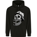 Old Sailor Skull Sailing Captain Childrens Kids Hoodie Black