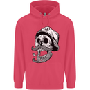 Old Sailor Skull Sailing Captain Childrens Kids Hoodie Heliconia