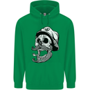 Old Sailor Skull Sailing Captain Childrens Kids Hoodie Irish Green
