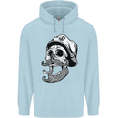 Old Sailor Skull Sailing Captain Childrens Kids Hoodie Light Blue