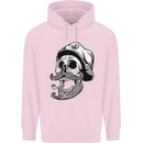 Old Sailor Skull Sailing Captain Childrens Kids Hoodie Light Pink