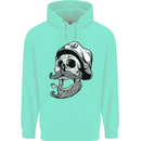Old Sailor Skull Sailing Captain Childrens Kids Hoodie Peppermint