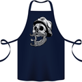 Old Sailor Skull Sailing Captain Cotton Apron 100% Organic Navy Blue