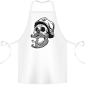 Old Sailor Skull Sailing Captain Cotton Apron 100% Organic White