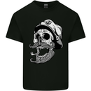 Old Sailor Skull Sailing Captain Kids T-Shirt Childrens Black