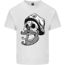 Old Sailor Skull Sailing Captain Kids T-Shirt Childrens White