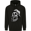 Old Sailor Skull Sailing Captain Mens 80% Cotton Hoodie Black