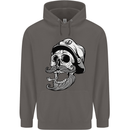 Old Sailor Skull Sailing Captain Mens 80% Cotton Hoodie Charcoal