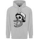 Old Sailor Skull Sailing Captain Mens 80% Cotton Hoodie Sports Grey