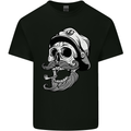 Old Sailor Skull Sailing Captain Mens Cotton T-Shirt Tee Top Black