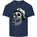 Old Sailor Skull Sailing Captain Mens Cotton T-Shirt Tee Top Navy Blue