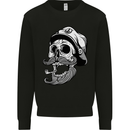 Old Sailor Skull Sailing Captain Mens Sweatshirt Jumper Black