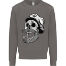 Old Sailor Skull Sailing Captain Mens Sweatshirt Jumper Charcoal