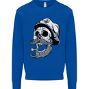 Old Sailor Skull Sailing Captain Mens Sweatshirt Jumper Royal Blue