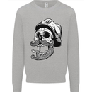 Old Sailor Skull Sailing Captain Mens Sweatshirt Jumper Sports Grey