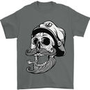 Old Sailor Skull Sailing Captain Mens T-Shirt 100% Cotton Charcoal