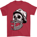 Old Sailor Skull Sailing Captain Mens T-Shirt 100% Cotton Red
